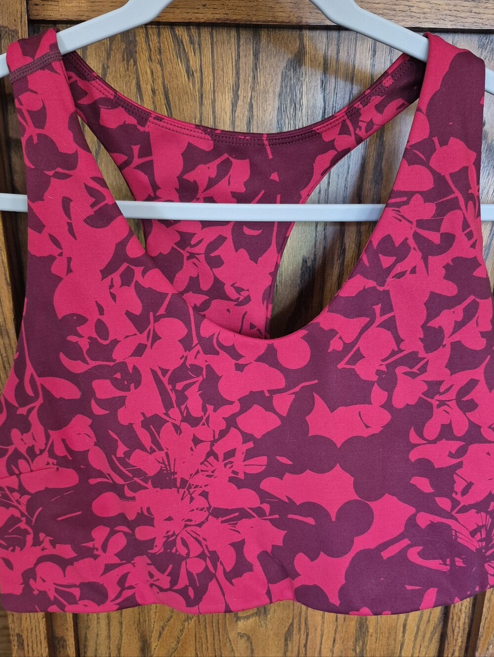 Zella Pink and Maroon Racerback Sports Bra XL